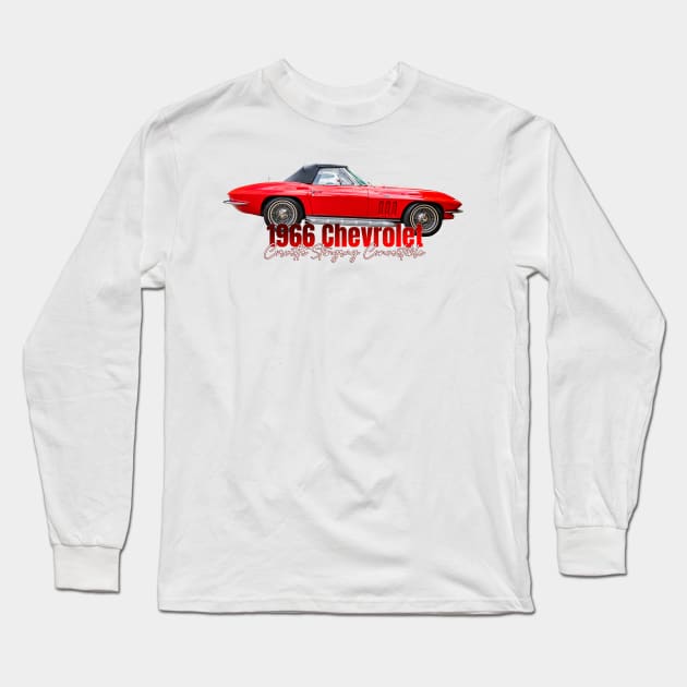 1966 Chevrolet Corvette Stingray Convertible Long Sleeve T-Shirt by Gestalt Imagery